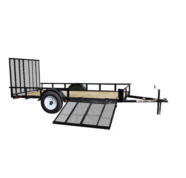 Carry-On Trailer 6-ft x 12-ft Treated Lumber Utility Trailer with Ramp Gate