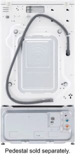 LG – 5.0 Cu. Ft. High-Efficiency Stackable Smart Front Load Washer with Steam and Built-In Intelligence – White - Image 4
